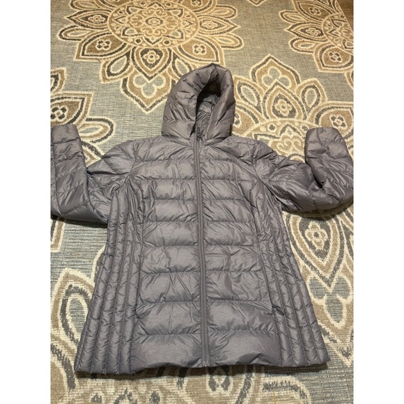Heatkeep Jackets & Blazers - Heatkeep Womens Gray Hooded Puffer Jacket Quilted Full Zip Coat Large